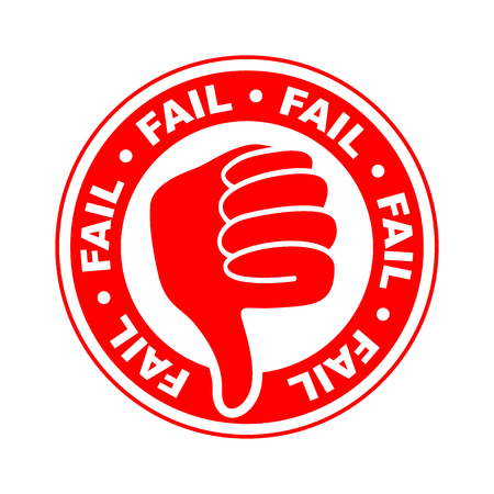 fail thumbs down iconのイラスト素材