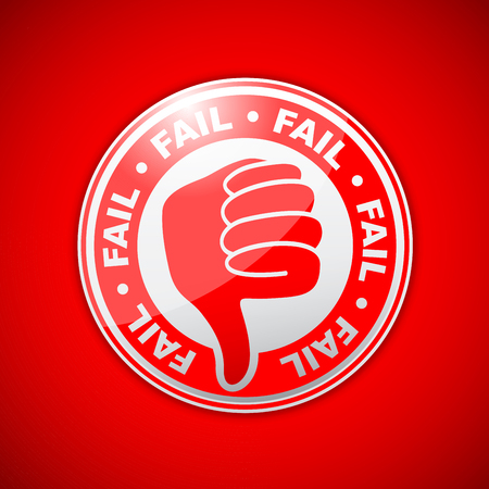 fail thumbs down iconのイラスト素材