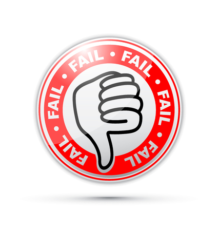 fail thumbs down iconのイラスト素材