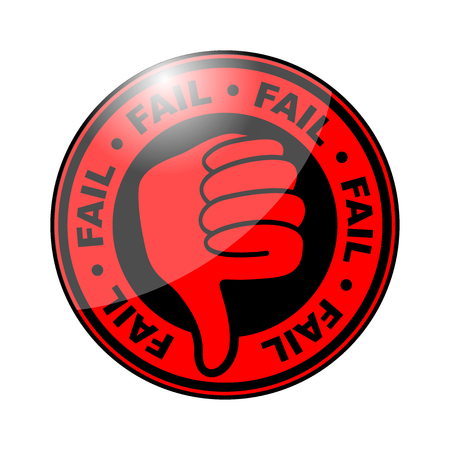 fail thumbs down iconのイラスト素材