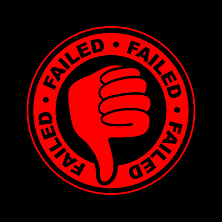 Failed thumbs down iconのイラスト素材