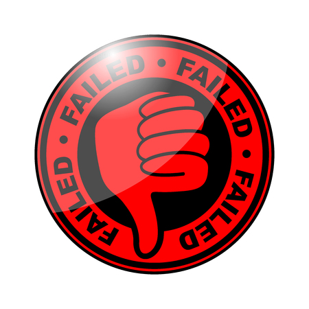Failed thumbs down iconのイラスト素材