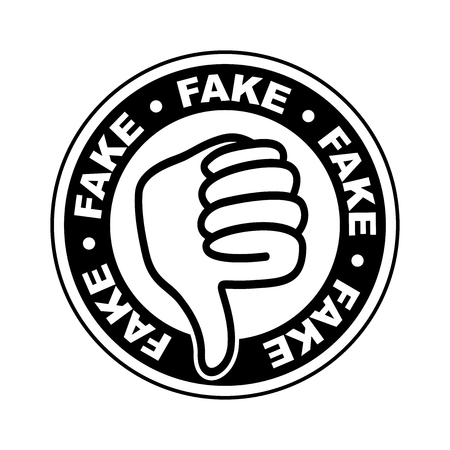 Fake thumbs down iconのイラスト素材