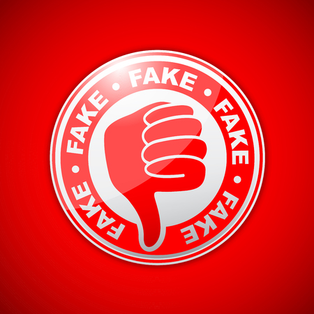 Fake thumbs down iconのイラスト素材
