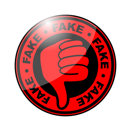 Fake thumbs down iconのイラスト素材