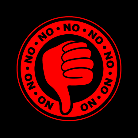 No thumbs down iconのイラスト素材