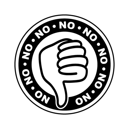 No thumbs down iconのイラスト素材