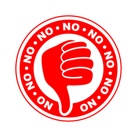 No thumbs down iconのイラスト素材