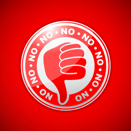 No thumbs down iconのイラスト素材
