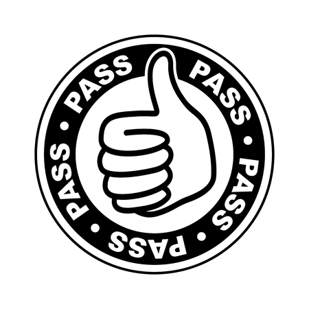 Pass thumbs up iconのイラスト素材