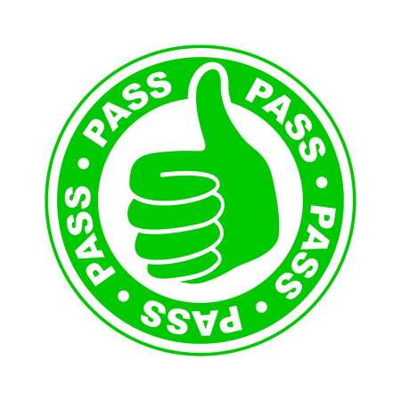 Pass thumbs up iconのイラスト素材
