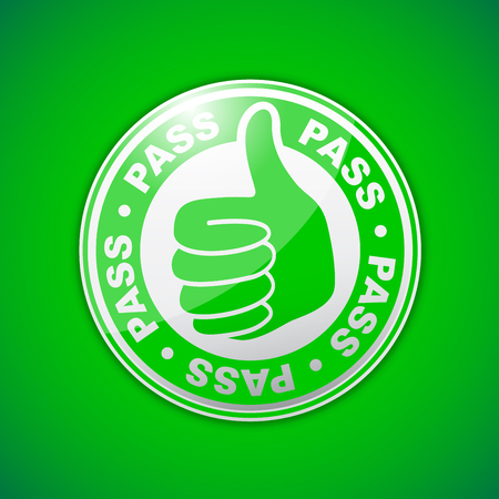 Pass thumbs up iconのイラスト素材
