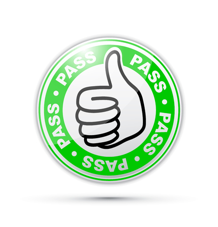 Pass thumbs up iconのイラスト素材