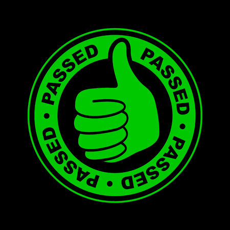 Passed thumbs up iconのイラスト素材