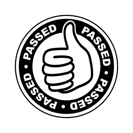 Passed thumbs up iconのイラスト素材