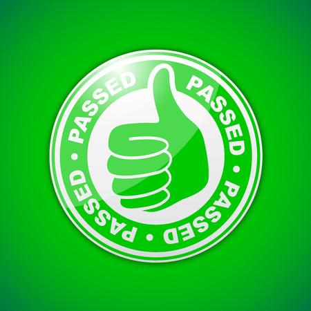 Passed thumbs up iconのイラスト素材