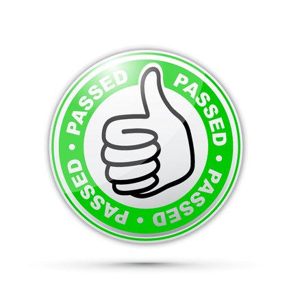 Passed thumbs up iconのイラスト素材