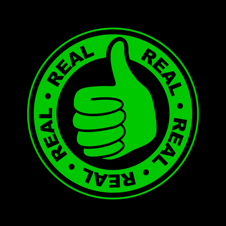 Real thumbs up iconのイラスト素材