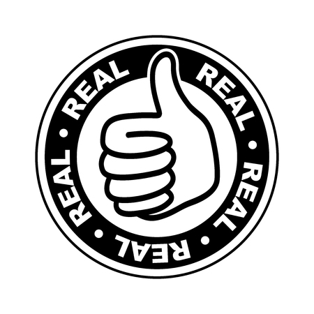 Real thumbs up iconのイラスト素材