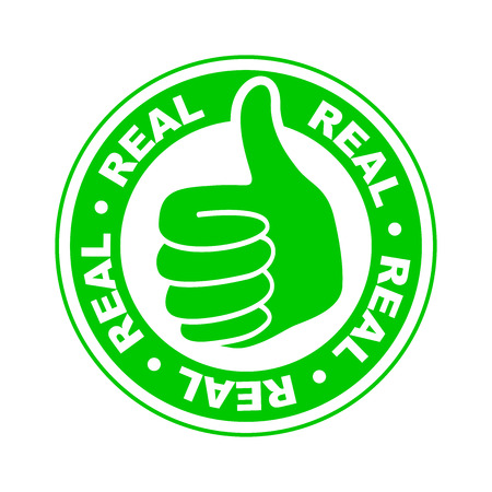 Real thumbs up iconのイラスト素材