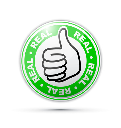 Real thumbs up iconのイラスト素材