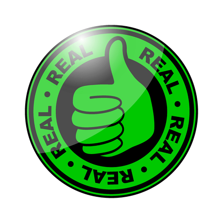 Real thumbs up iconのイラスト素材