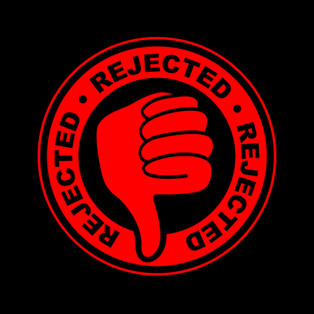rejected thumbs down iconのイラスト素材