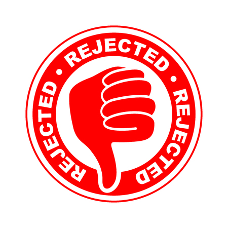rejected thumbs down iconのイラスト素材