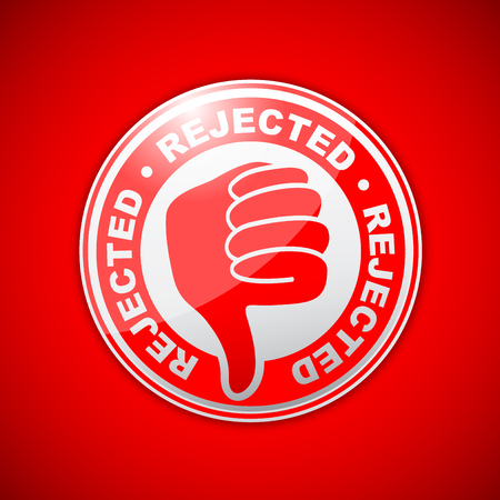 rejected thumbs down iconのイラスト素材