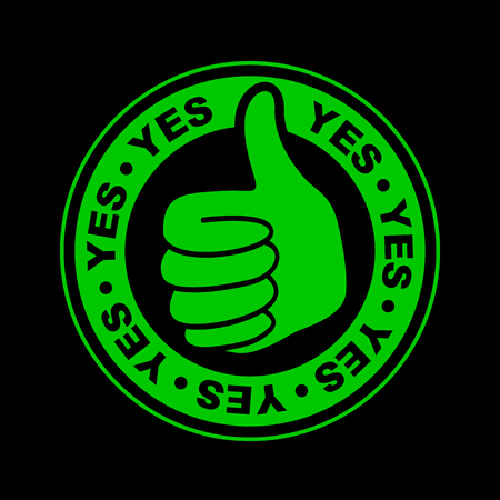 Yes thumbs up iconのイラスト素材