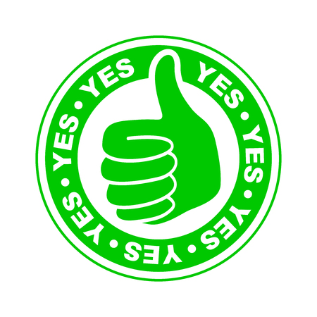Yes thumbs up iconのイラスト素材