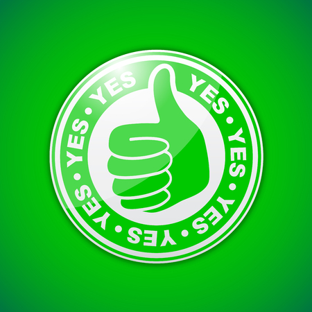 Yes thumbs up iconのイラスト素材