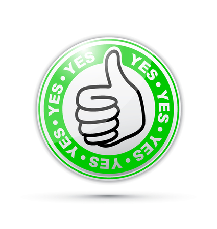 Yes thumbs up iconのイラスト素材