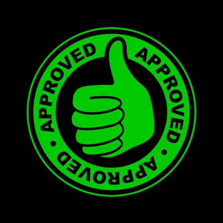 Approved thumbs up iconのイラスト素材