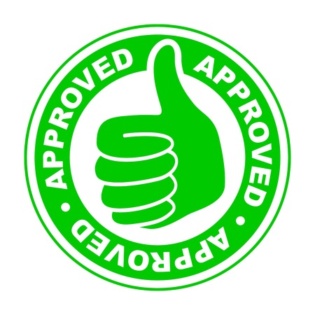 Approved thumbs up iconのイラスト素材