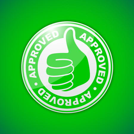 Approved thumbs up iconのイラスト素材