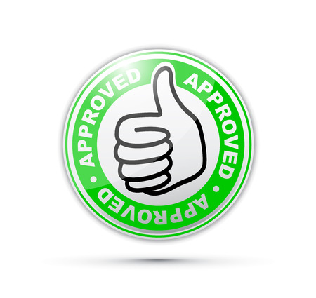 Approved thumbs up iconのイラスト素材