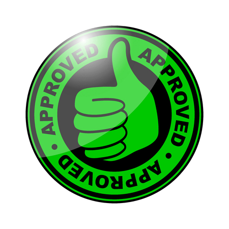Approved thumbs up iconのイラスト素材
