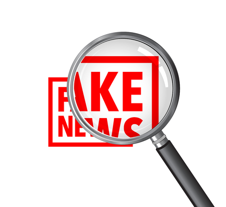 Fake rubber stamp magnifying glassのイラスト素材