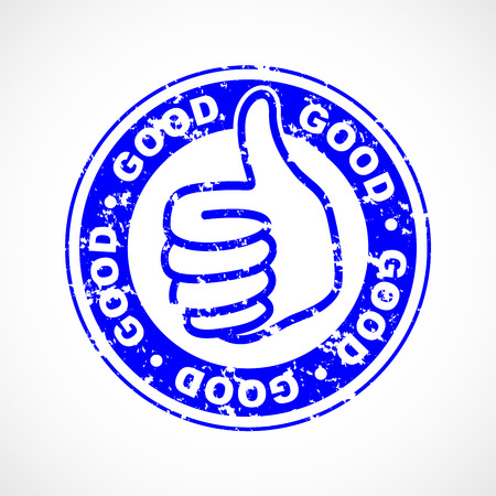 Good thumbs up stampのイラスト素材