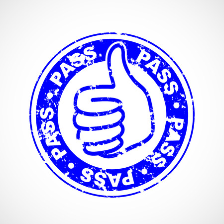 Pass thumbs up stampのイラスト素材