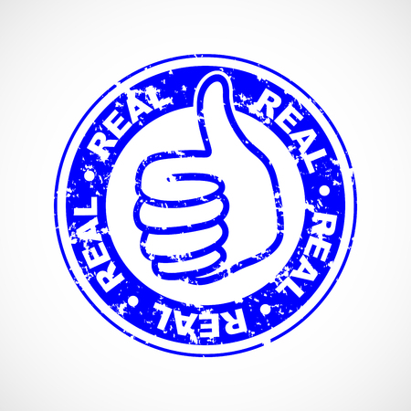 Real thumbs up stampのイラスト素材