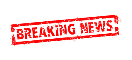 Breaking news rubber stampのイラスト素材