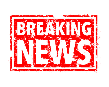 Breaking news rubber stampのイラスト素材