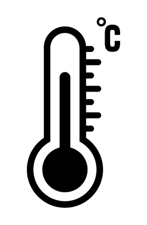 Black thermometer iconのイラスト素材
