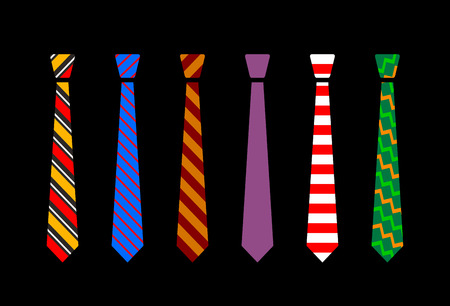 Colourful tie setのイラスト素材