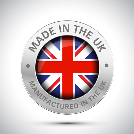 made in the uk flag iconのイラスト素材