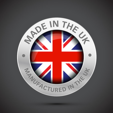 made in the uk flag iconのイラスト素材