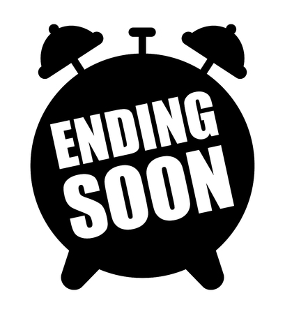 Ending soon alarm clock iconのイラスト素材