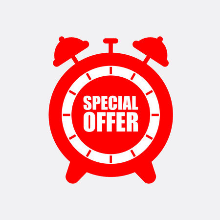 a special offer alarm clock iconのイラスト素材